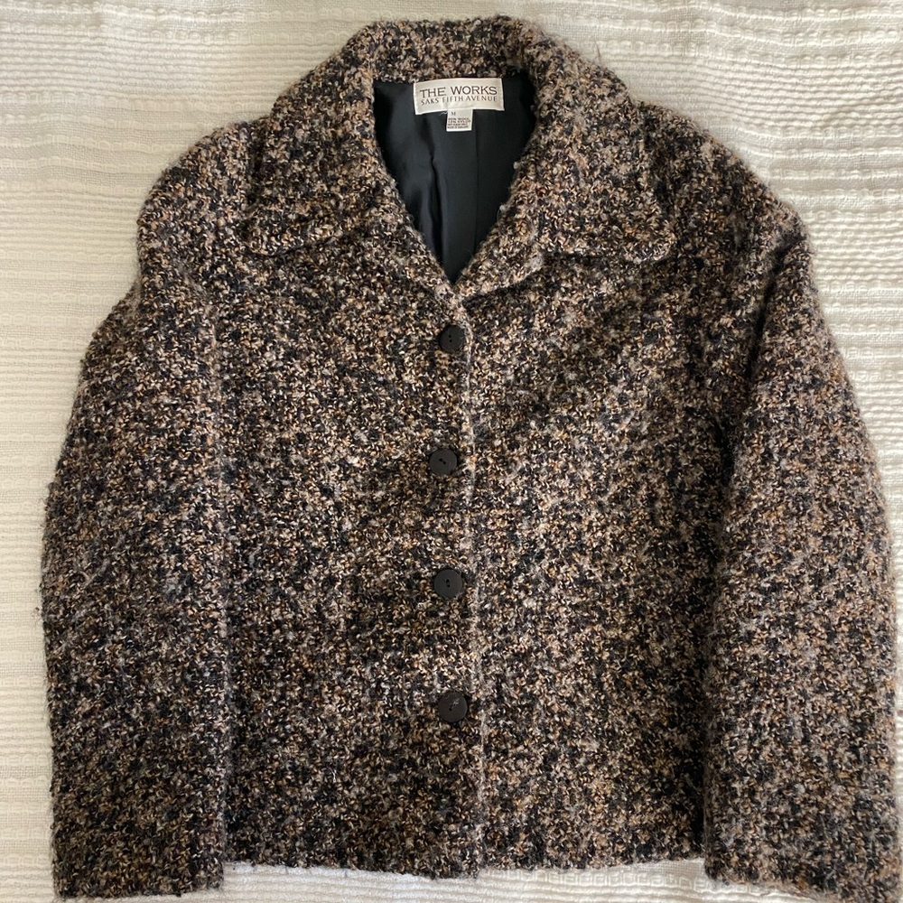 Vintage Saks Fifth Avenue Wool Blend Blazer - Size M